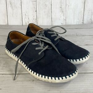 Mercanti Fiorentini Navy Blue Suede Nubuck Oxfords Made in Brazil